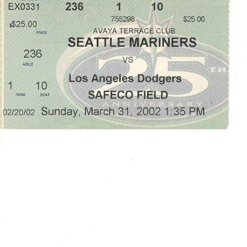 2002 march ticket - march, 31