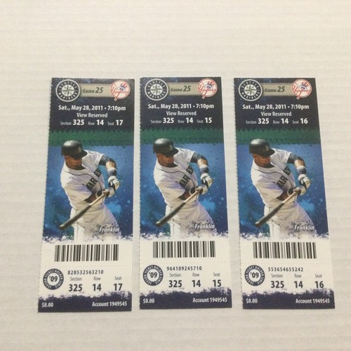 Mariners 2011 ticket stub - mariners,
