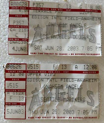 2003 california angels ticket - 2003,